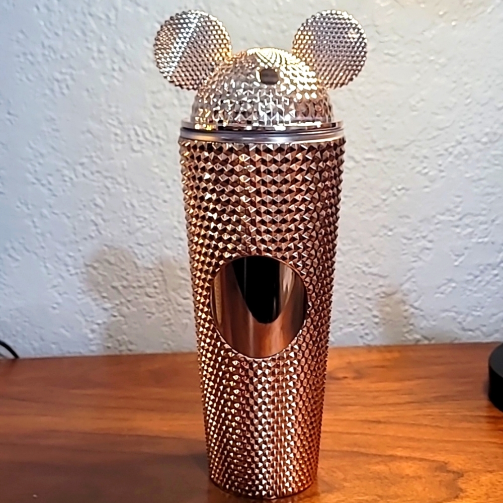 Minnie Mouse Ear Studded Tumbler (Rose Gold)